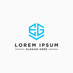 Naklejka premium Inspiring logo design Set, for companies from the initial letters of the EG logo icon. -Vectors