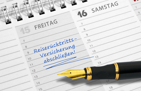 Terminnotiz "Reiser&uuml;cktritts-Versicherung abschlie&szlig;en!"
