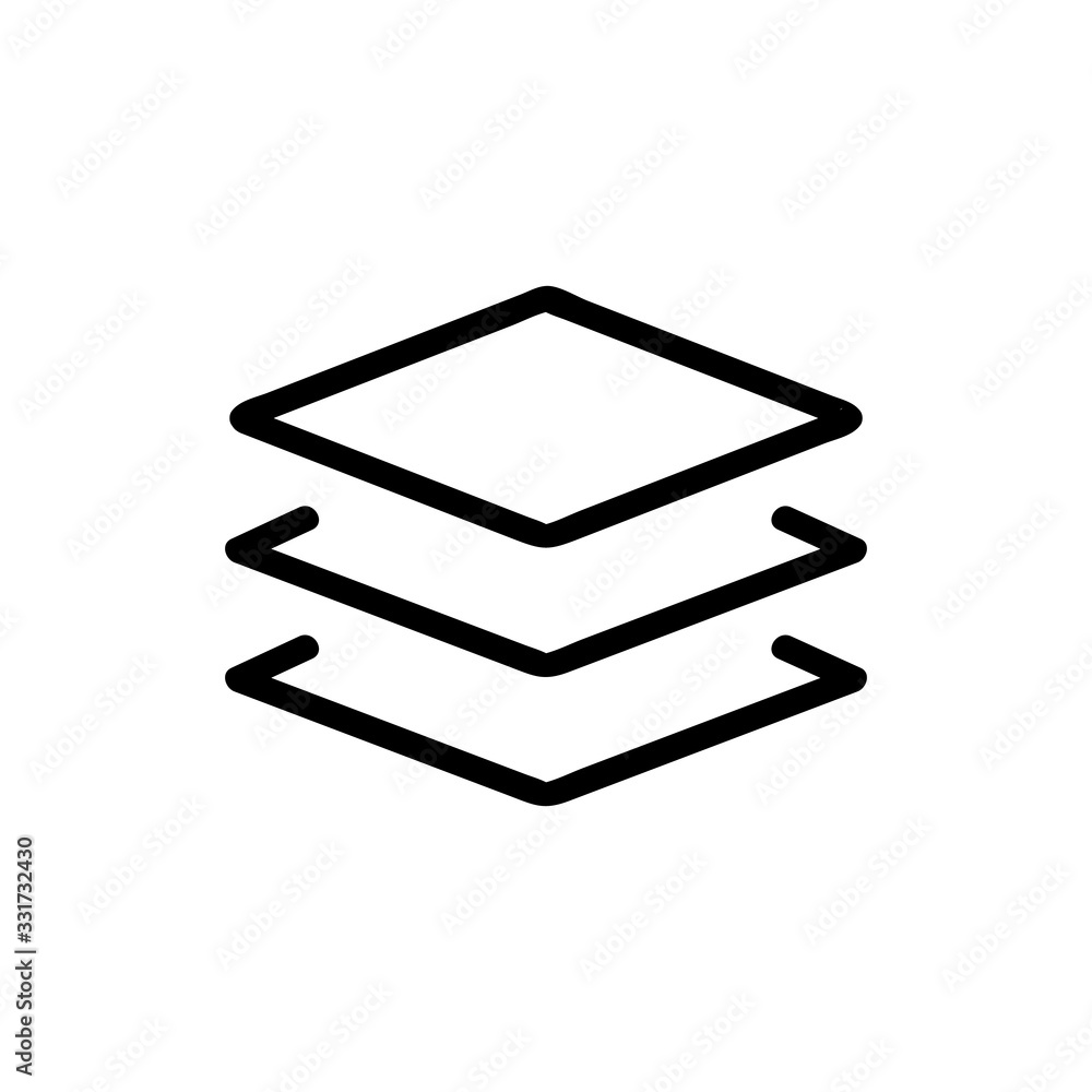 Aufkleber complex composition layer icon vector. complex composition layer sign. isolated contour symbol illus