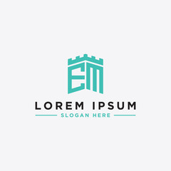 Inspiring logo design Set, for companies from the initial letters of the EM logo icon. -Vectors