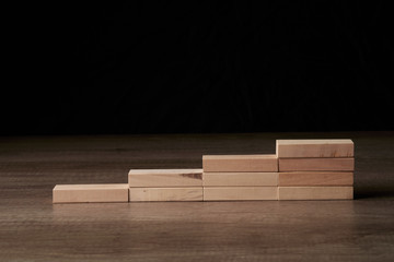 Wooden blocks and cubes ready for adding text and word that can be used to convey a message or a concept