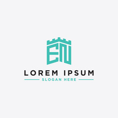 Inspiring logo design Set, for companies from the initial letters of the EN logo icon. -Vectors