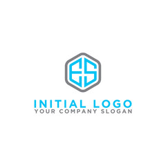 Inspiring logo design Set, for companies from the initial letters of the ES logo icon. -Vectors