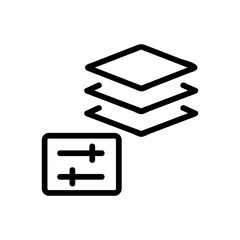 the protective layer icon vector. the protective layer sign. isolated contour symbol illustration