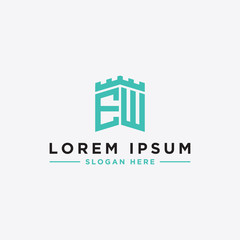 Inspiring logo design Set, for companies from the initial letters of the EW logo icon. -Vectors