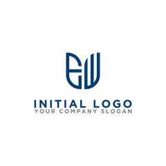 Inspiring logo design Set, for companies from the initial letters of the EW logo icon. -Vectors