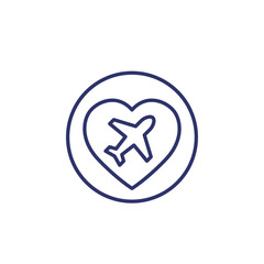 medical tourism vector line icon