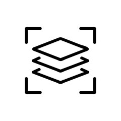 the composition of the three layers icon vector. the composition of the three layers sign. isolated contour symbol illustration