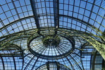 Verrière de la coupole du Grand Palais. Paris.