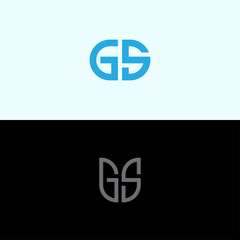 Obraz premium Inspiring logo design Set, for companies from the initial letters of the GS logo icon. -Vectors