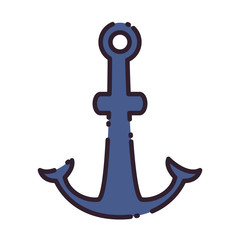 Isolated anchor fill style icon vector design