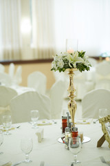 beautiful decorated banquet table