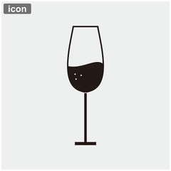 glasses wine icon vector illustration sign