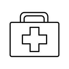 Isolated medical kit line style icon vector design