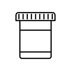 Isolated pills jar line style icon vector design