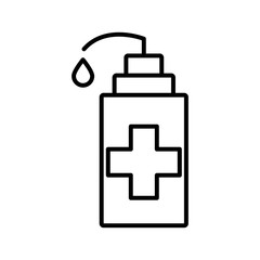 Isolated bottle with cross line style icon vector design
