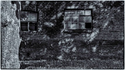 Fenster, Bauernhaus, Bauernhof, alt, Ruine