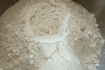 Mehl Haufen mit Loch
