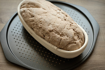 Roggenbrot Teig roh