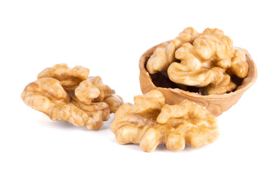 a frash Walnuts isolated on white background