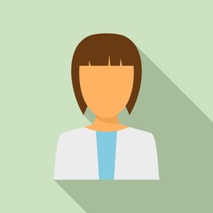 Mental hospital nurse icon. Flat illustration of mental hospital nurse vector icon for web design