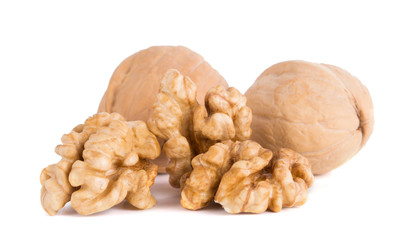 a frash Walnuts isolated on white background