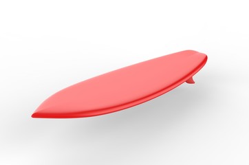 Blank surfboard for mock up and design, 3d render illustration.