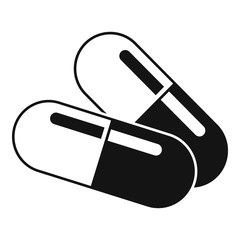 Mental disorder capsule icon. Simple illustration of mental disorder capsule vector icon for web design isolated on white background