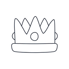 king crown icon, line style