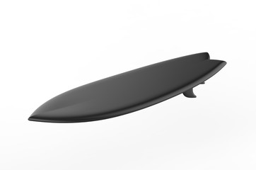 Blank surfboard for mock up and design, 3d render illustration.