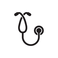 stethoscope icon in trendy flat style