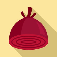 Cutted beet icon. Flat illustration of cutted beet vector icon for web design