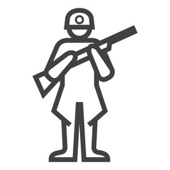 Outline Icon - World War army