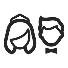 Outline Icon - Bride and groom