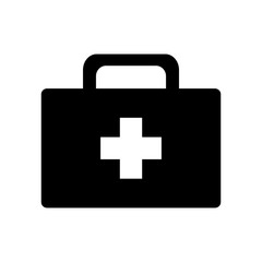 medical kit silhouette style icon vector design