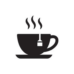 tea icon in trendy flat design