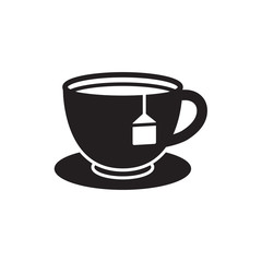 tea icon in trendy flat design