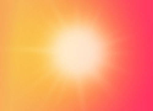 Sun Orange Digital Background With Copy Space