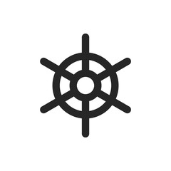 Obraz premium Outline Icon - Ship steer wheel