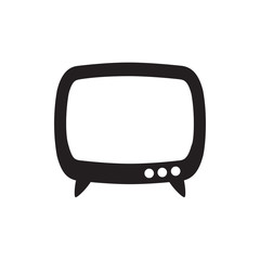 television icon, flat design tv icon
