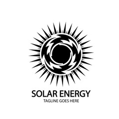 Solar energy panel and sun icon isolated on white background