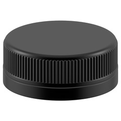Realistic 3D Bottle Cap Mock Up Template on White Background.3D Rendering 