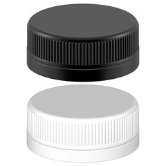 Realistic 3D Bottle Cap Mock Up Template on White Background.3D Rendering 