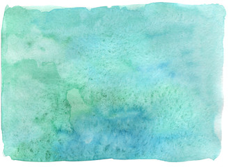 Watercolor Blue Smudge Background Hand Drawn