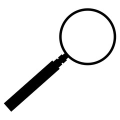 magnifying glass at an angle