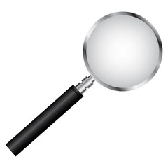 magnifying glass at an angle