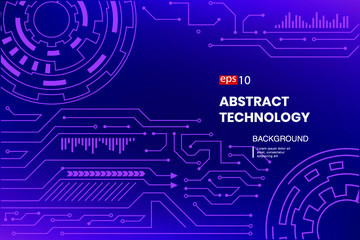 abstract technology background hud style