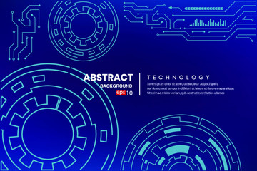 abstract technology background hud style