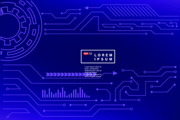 abstract technology background hud style