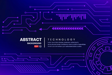abstract technology background hud style